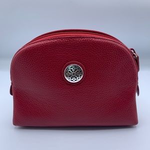 SOLD SOLD SOLDFerrara by Brighton lipstick Red Leather Pouch Silver Medallion